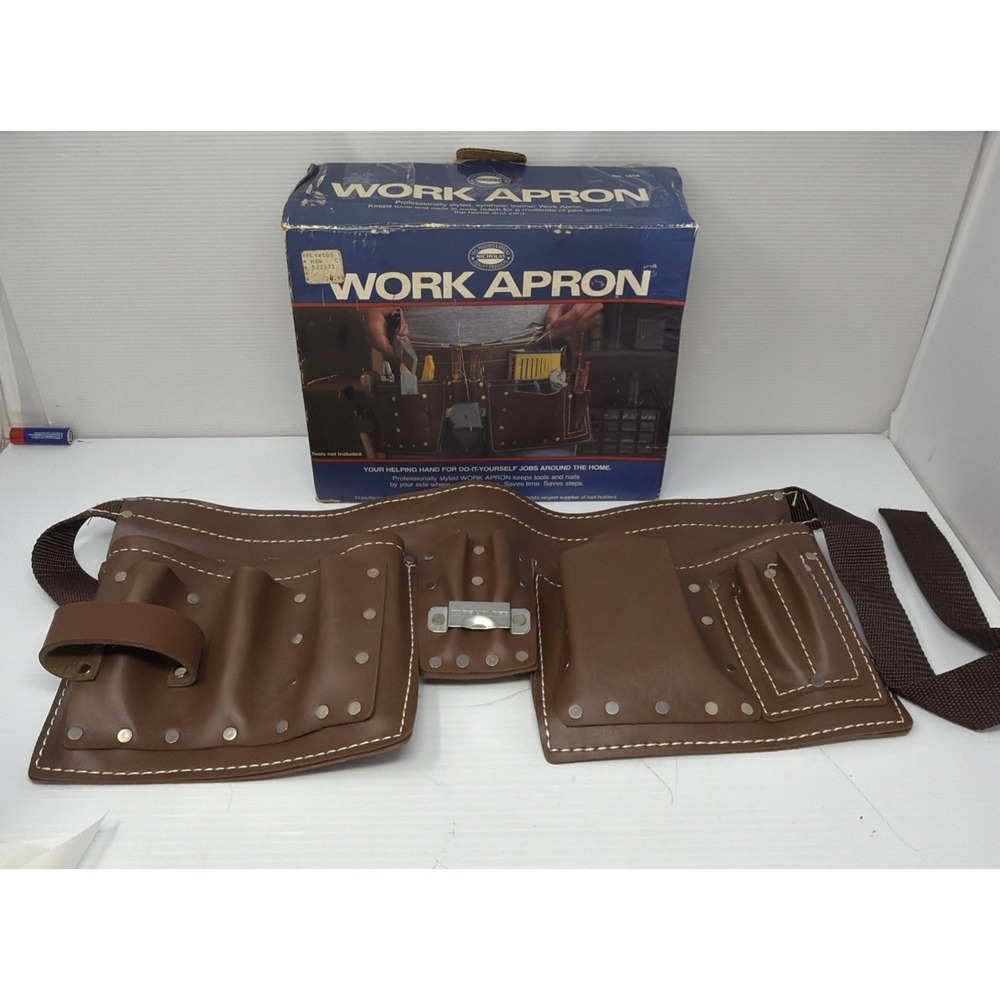 VTG Nicholas #1505 Work Apron Leather Tool Belt Apron NOS Made in USA